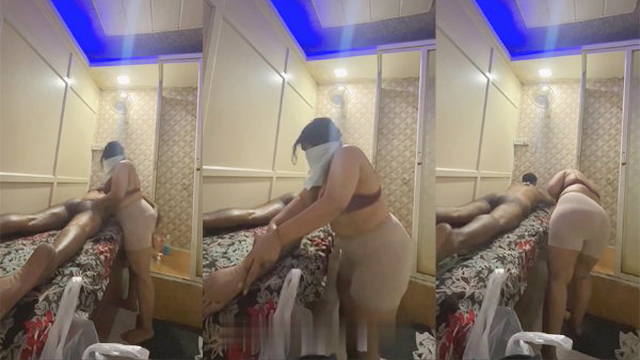 Chubby Bra Spa Girl – Massaging Naked Customer Hard MMS