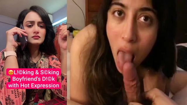 Stunning Actress Tongue Play on BF Cock MMS