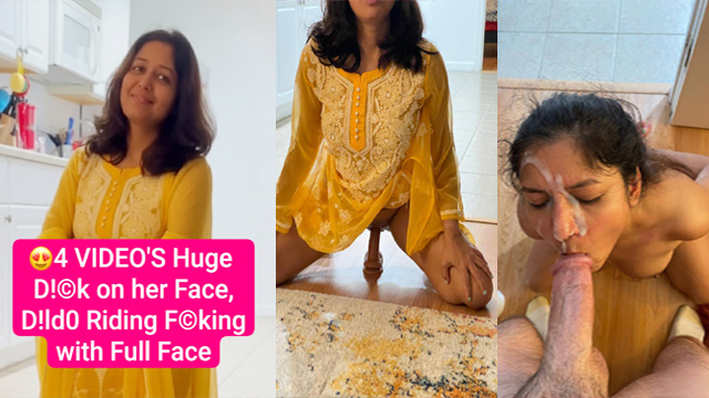 Horny Desi Wife Huge Dick – Face Dildo Ride MMS