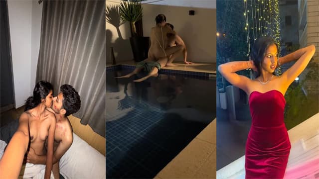 Rich Indian Wife – Pool Hard Riding MMS